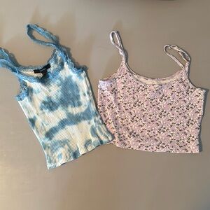 Hollister, Forever 21, Lot of 2 Cropped tank tops camisoles, S, Great Condition